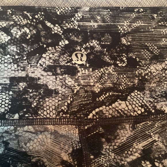 Lululemon leggings - black white lace - Picture 2 of 2